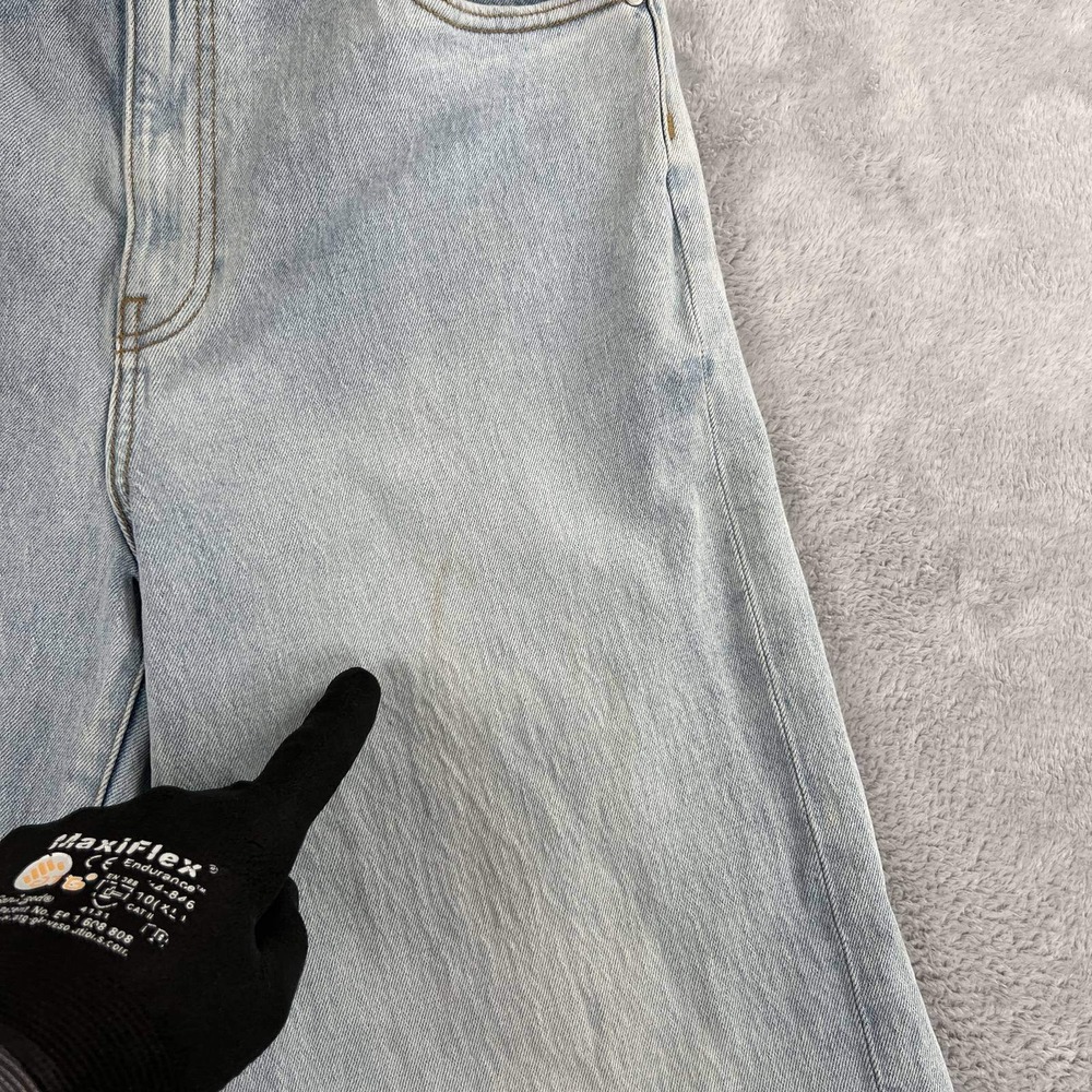 Baggy Pink Victorias Secret Wide Leg Jeans 12 Light Wash Blue Womens Denim - Picture 6 of 13